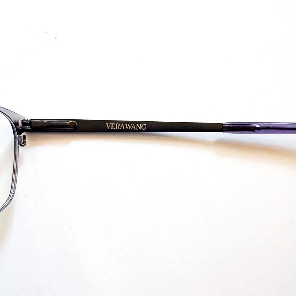 Vera Wang Womens Blue-Gray Cat-Eye Eyeglass Metal FRAMES ONLY 54 16 140